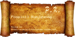 Pospisil Kunigunda névjegykártya